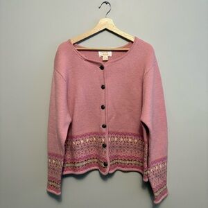 Vintage Tally Ho Cardigan 100% BOILED WOOL Size XL